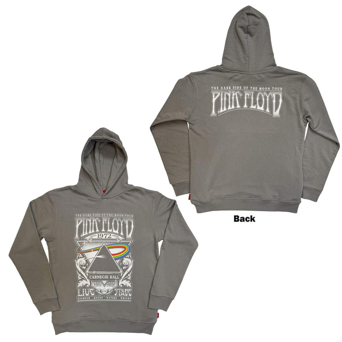PINK FLOYD - CARNEGIE HALL POSTER - Pullover Hoodie Grey - 2