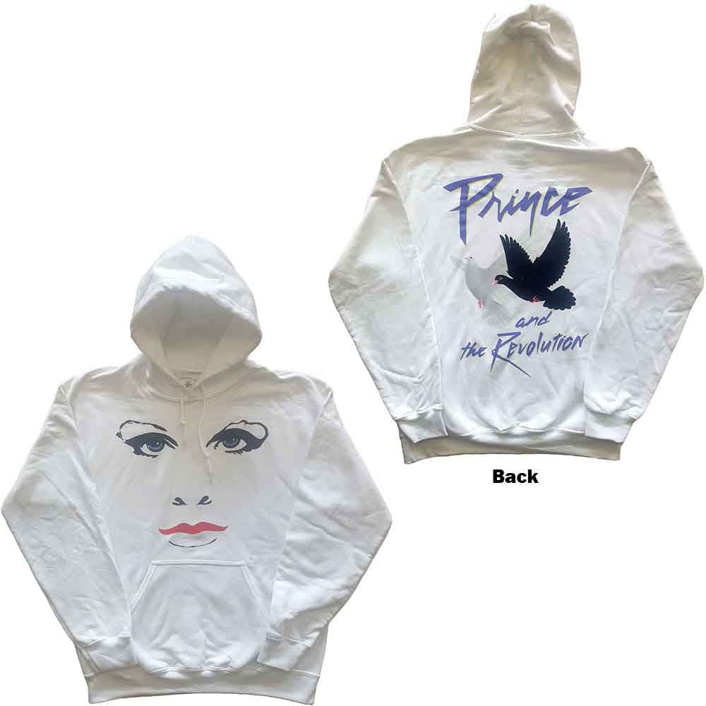 PRINCE - FACES & DOVES - Pullover Hoodie White