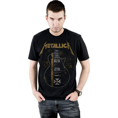 METALLICA - HETFIELD IRON CROSS - Camiseta con estampado frontal Negro