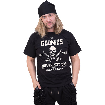 THE GOONIES - NEVER SAY DIE - Camiseta con estampado frontal Negro