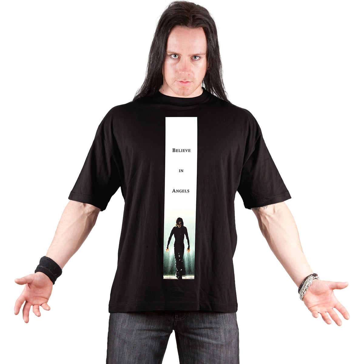 THE CROW - POSTER ART - Camiseta con estampado frontal Negro