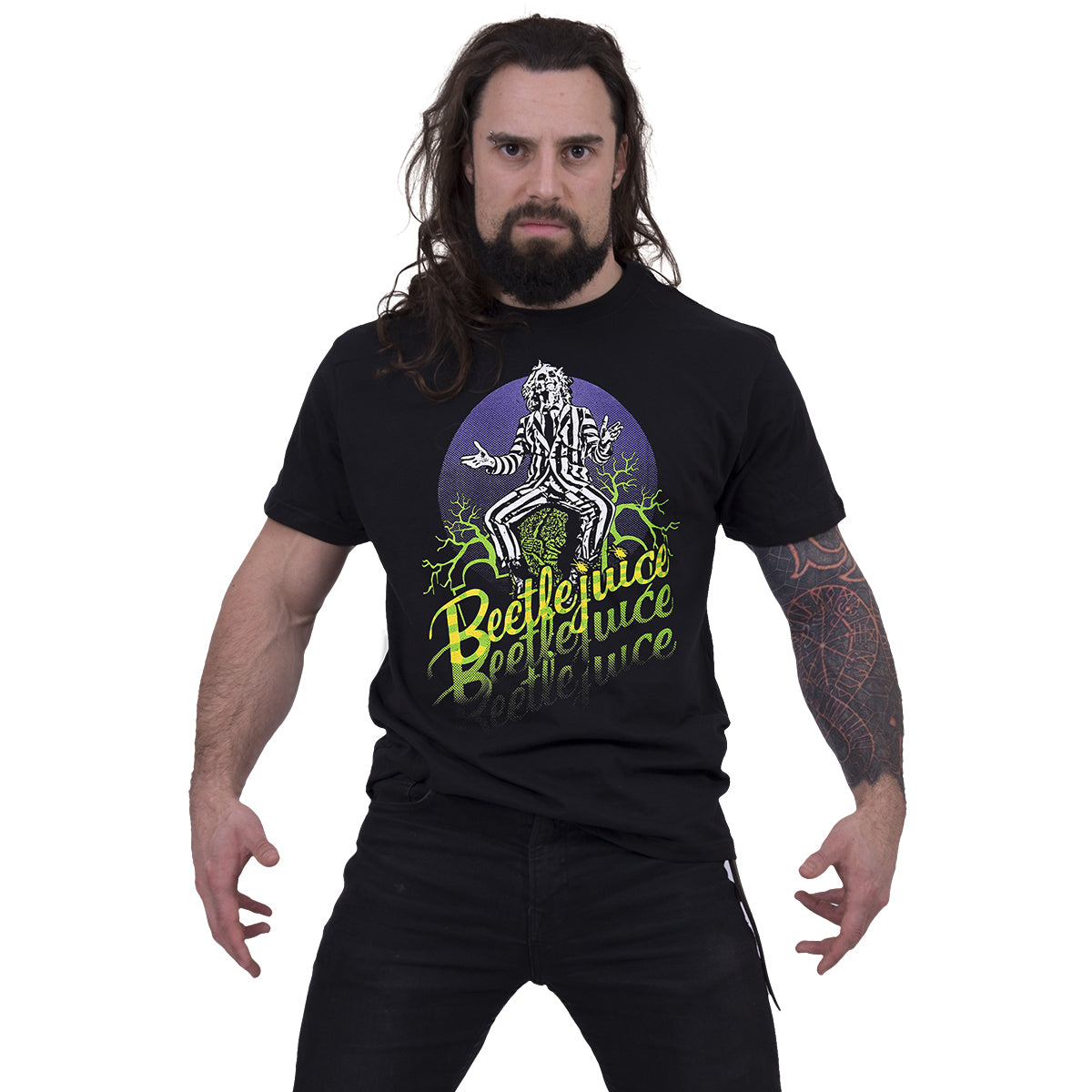 BEETLEJUICE - TRIPLE B - Camiseta con estampado frontal Negro