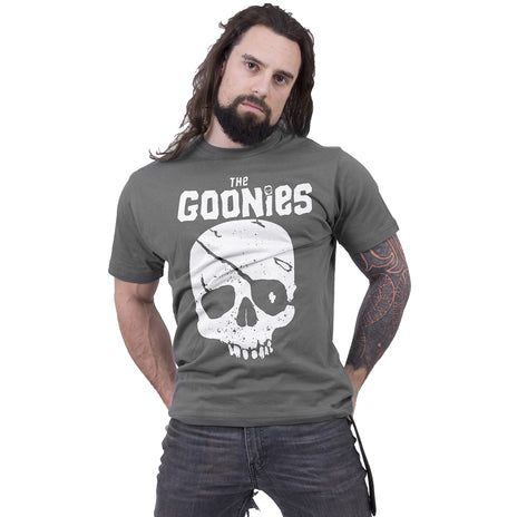 GOONIES, THE - CALAVERA Y LOGOTIPO - Camiseta Charcoal