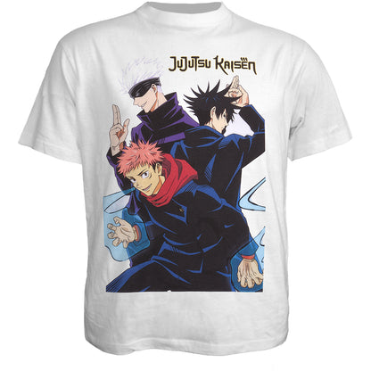 JUJUTSU KAISEN - TRIO - Front Print T-Shirt White