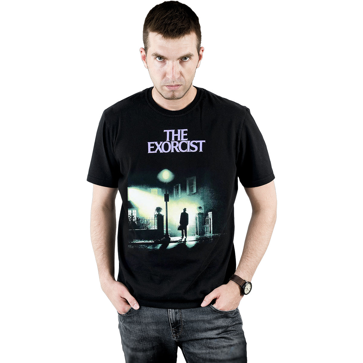 THE EXORCIST - POSTER - Camiseta con estampado frontal Negro