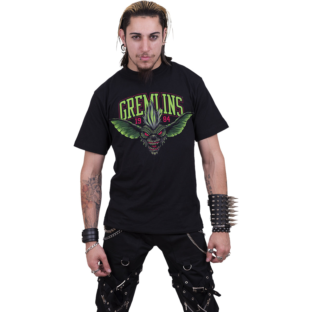 GREMLINS - HOMEAGE STYLE - Camiseta con estampado frontal Negro