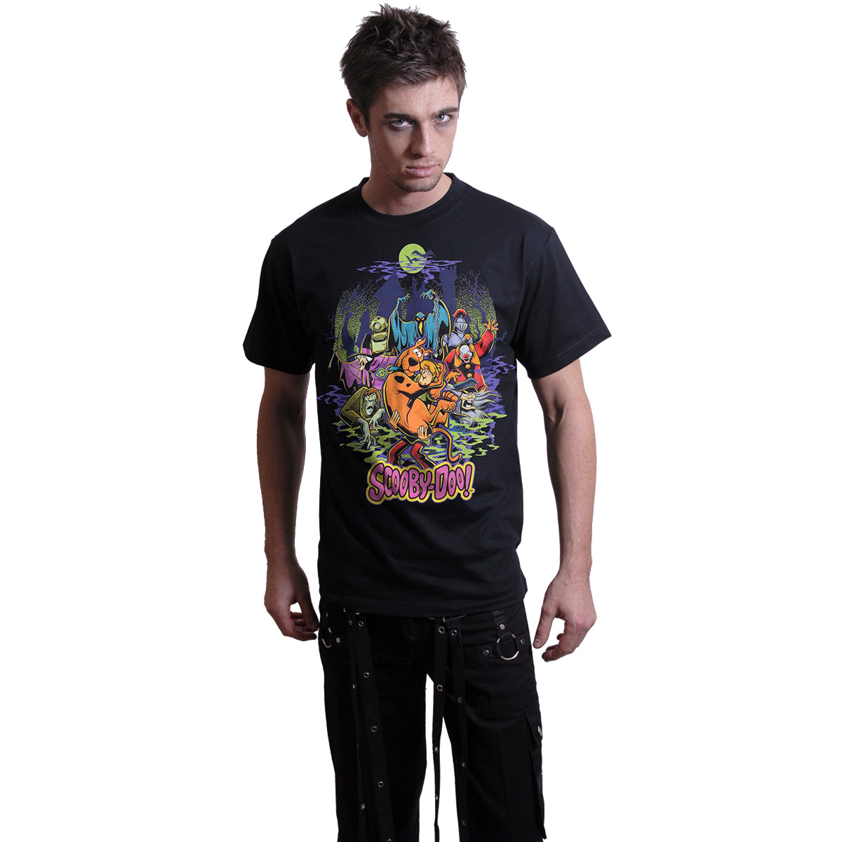 SCOOBY DOO - VILLAINS - Camiseta con estampado frontal Negro