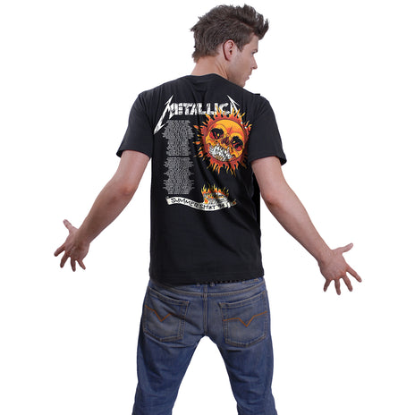 METALLICA - FLAMING SKULL TOUR 94 - CAMISETA - Camiseta Negro