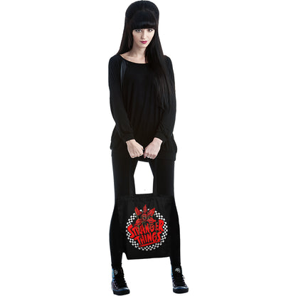 STRANGER THINGS - CÍRCULO A CUADROS - Bag 4 Life - Bolsa Tote Lienzo 80z Asa Larga