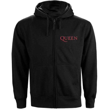 QUEEN - CLASSIC CREST - Zipped Hoodie Black