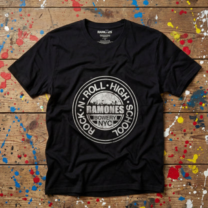 RAMONES - ROCK N' ROLL HIGH SCHOOL - Carbon T-Shirt Black