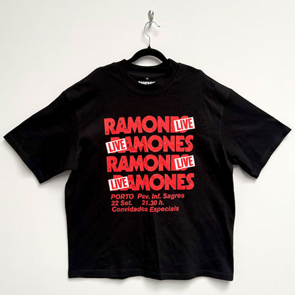 RAMONES - CONCERT - Oversized Boxy T-Shirt Black