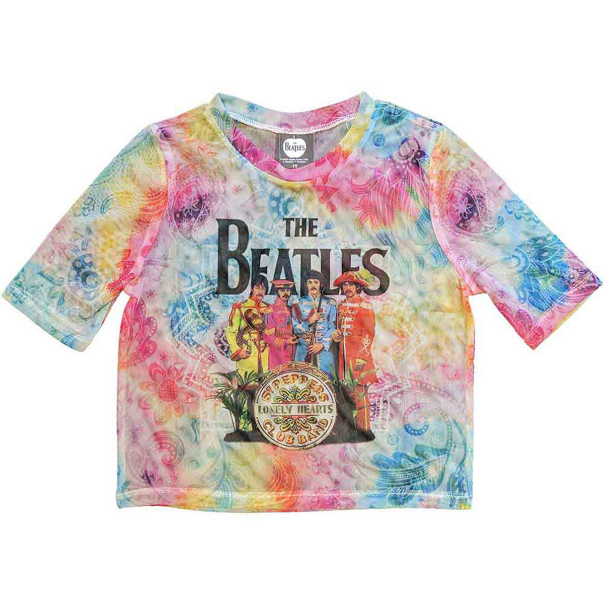 BEATLES, THE - SGT PEPPER - Crop Top White (Mesh)