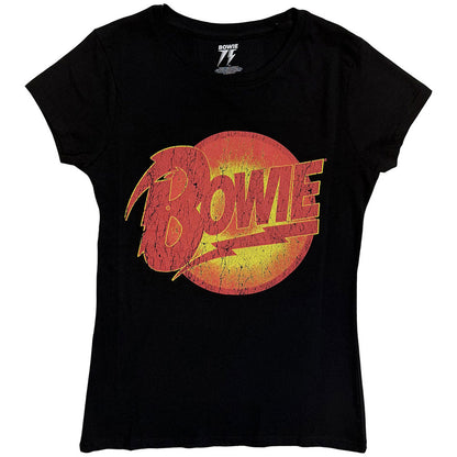 DAVID BOWIE - DIAMOND DOGS VINTAGE - Ladies T-Shirt Black