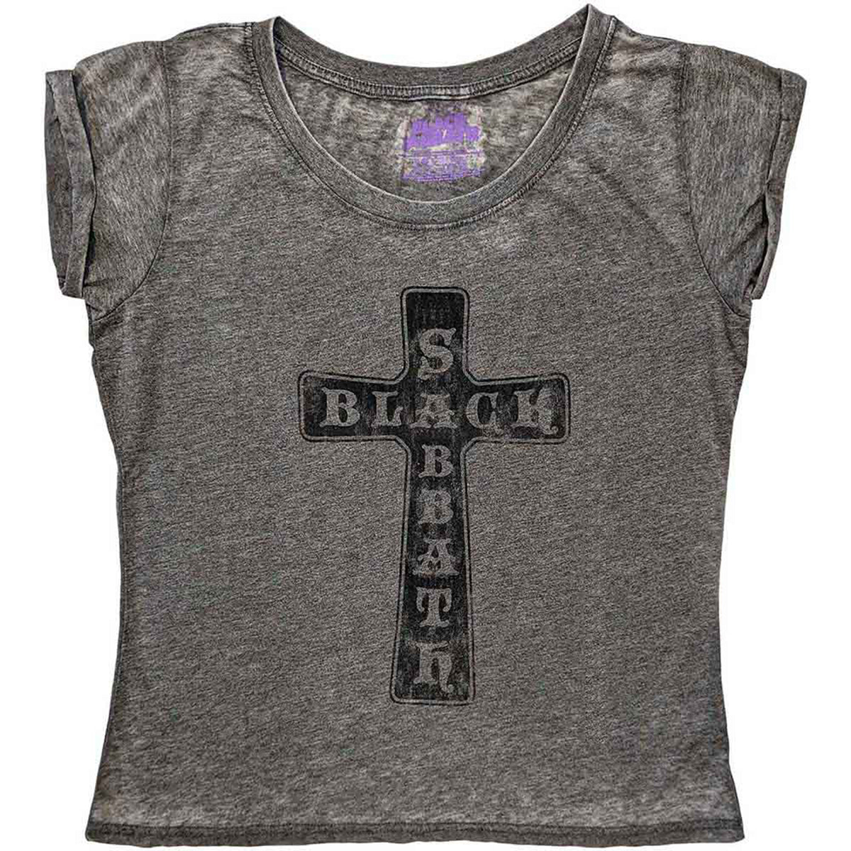 BLACK SABBATH - VINTAGE CROSS - Burnout T-Shirt Grey