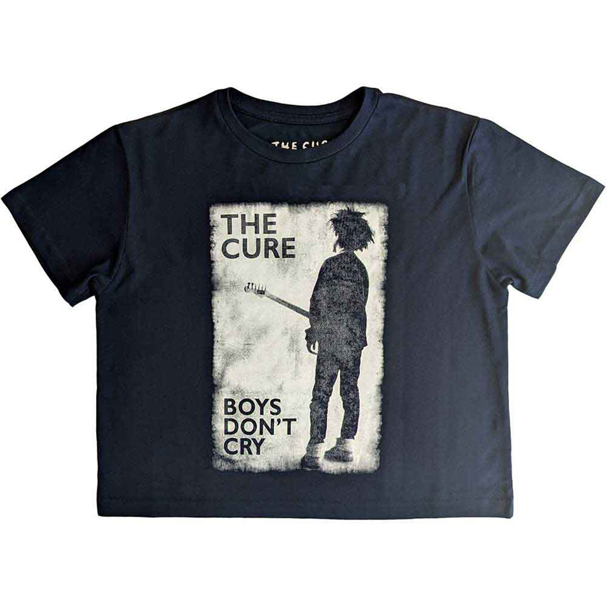 CURE, THE - BOYS DON'T CRY B&W - Crop Top Blue