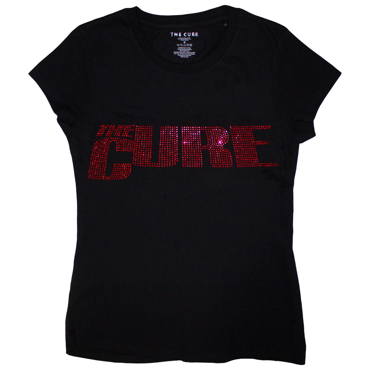 CURE, THE - LOGO - Ladies T-Shirt Black (Embellished)