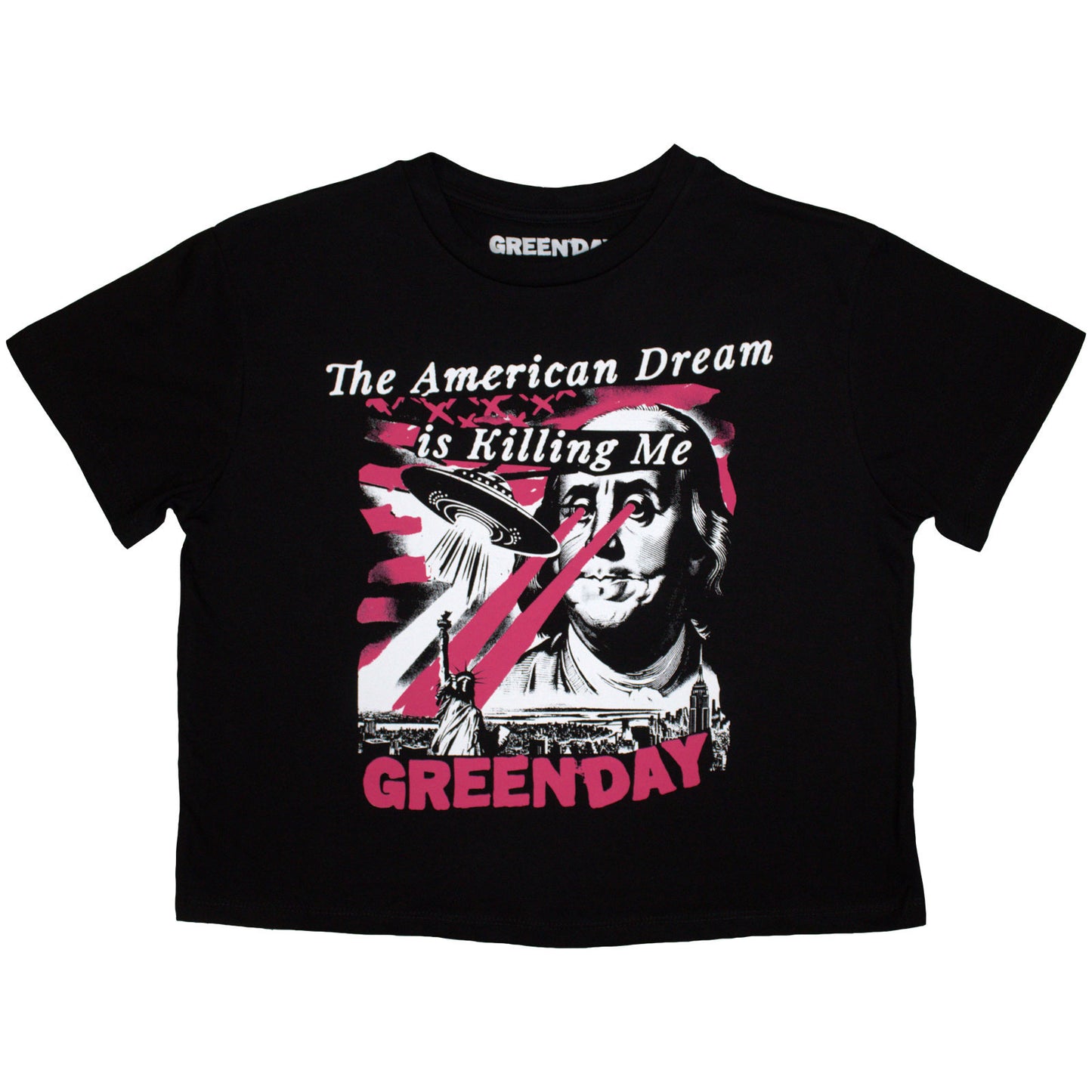GREEN DAY - AMERICAN DREAM - Crop Top Black