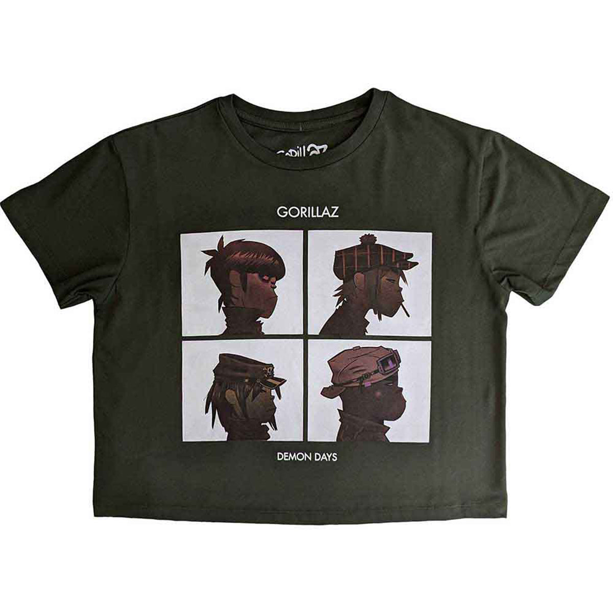 GORILLAZ - DEMON DAYS - Crop Top Green