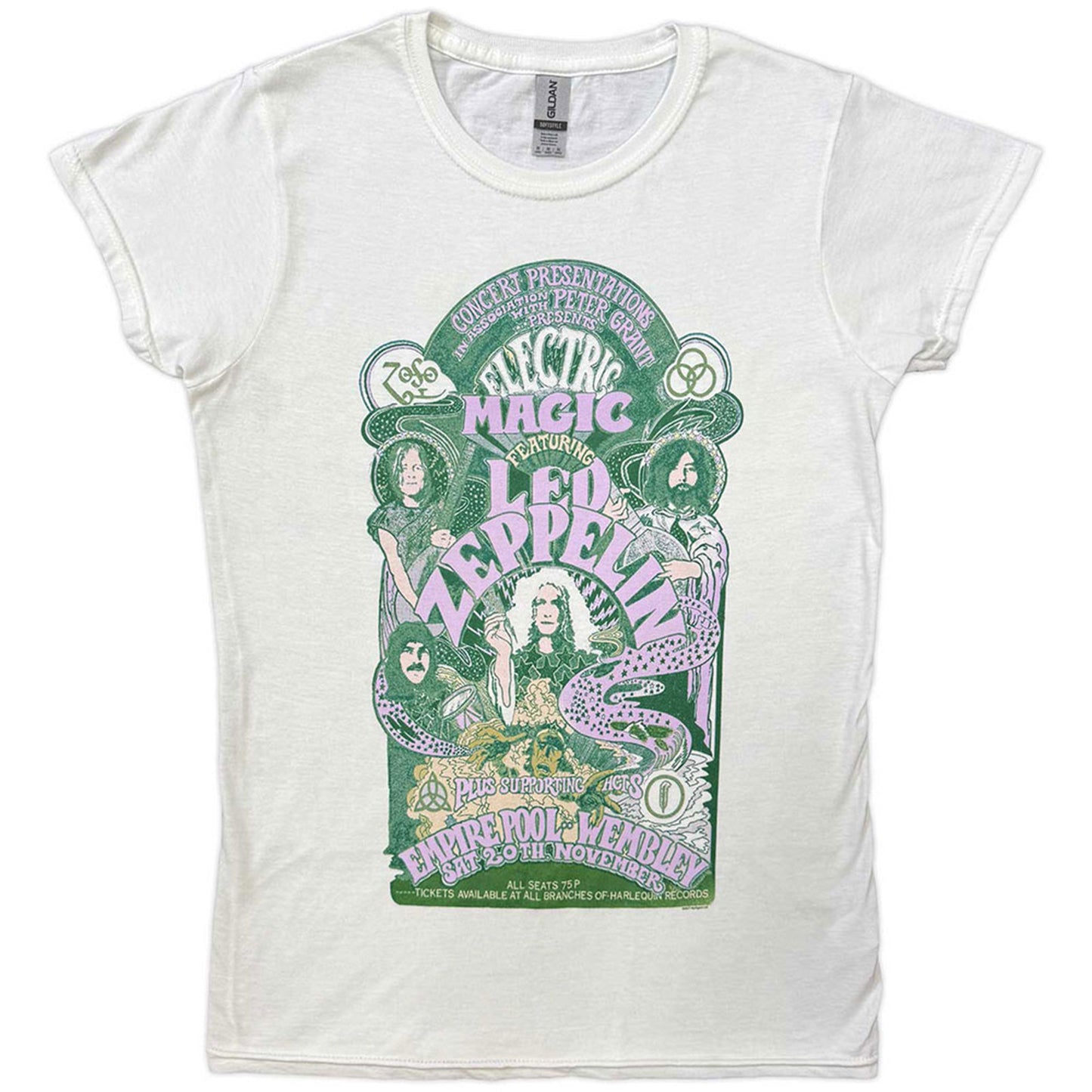 LED ZEPPELIN - ELECTRIC MAGIC - Ladies T-Shirt White