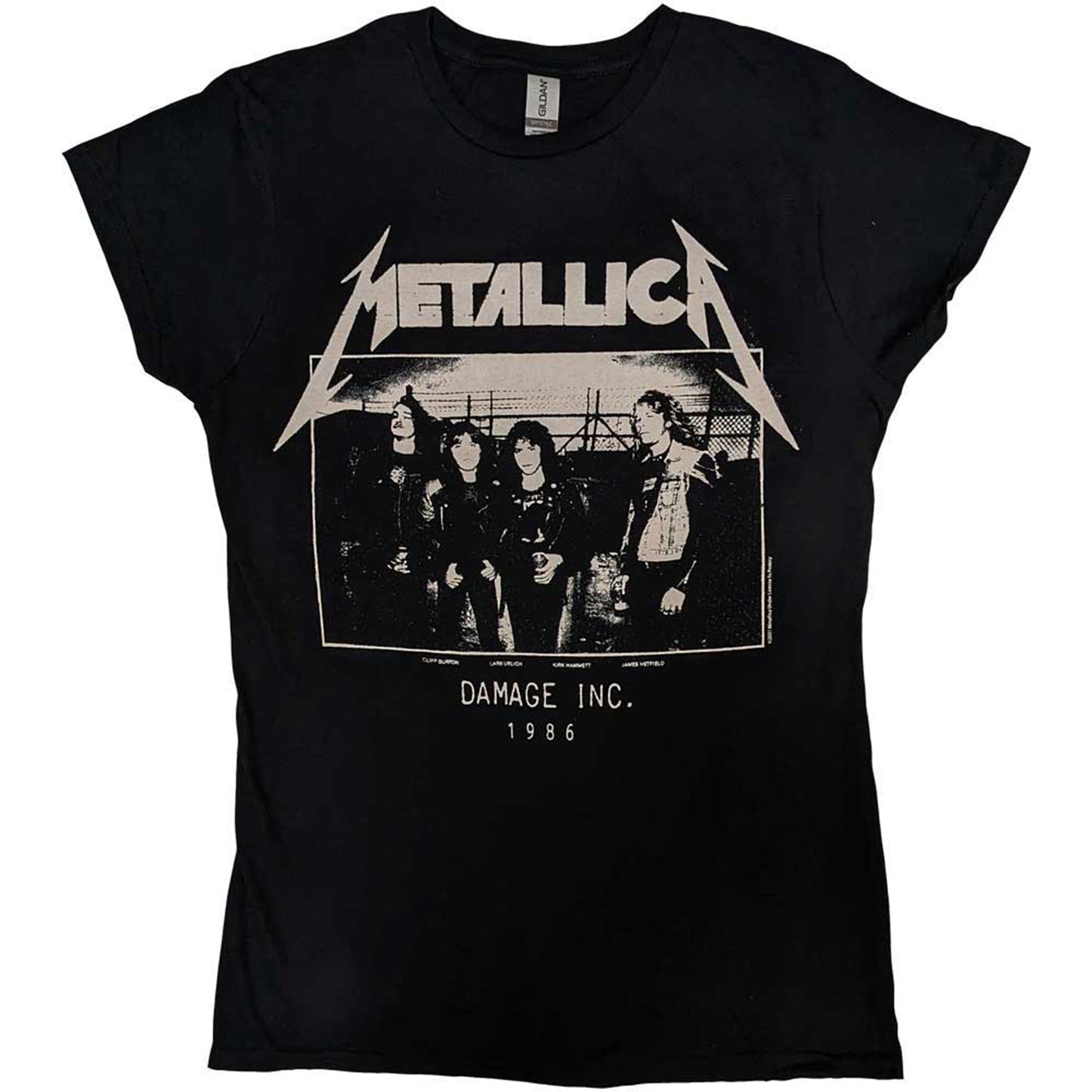METALLICA - MASTERS OF PUPPETS PHOTO DAMAGE INC TOUR - Ladies T-Shirt Black