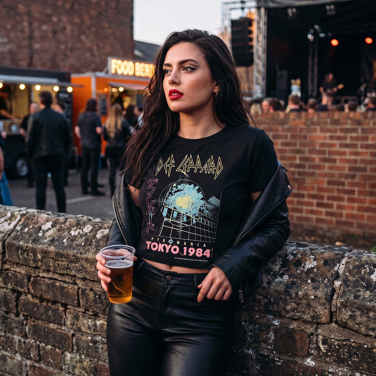 DEF LEPPARD - TOKYO - Crop Top Negro