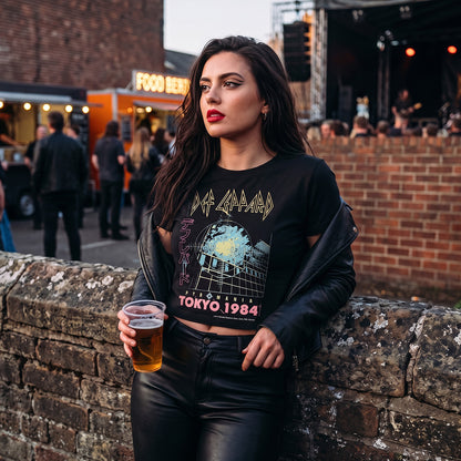 DEF LEPPARD - TOKYO - Crop Top Negro