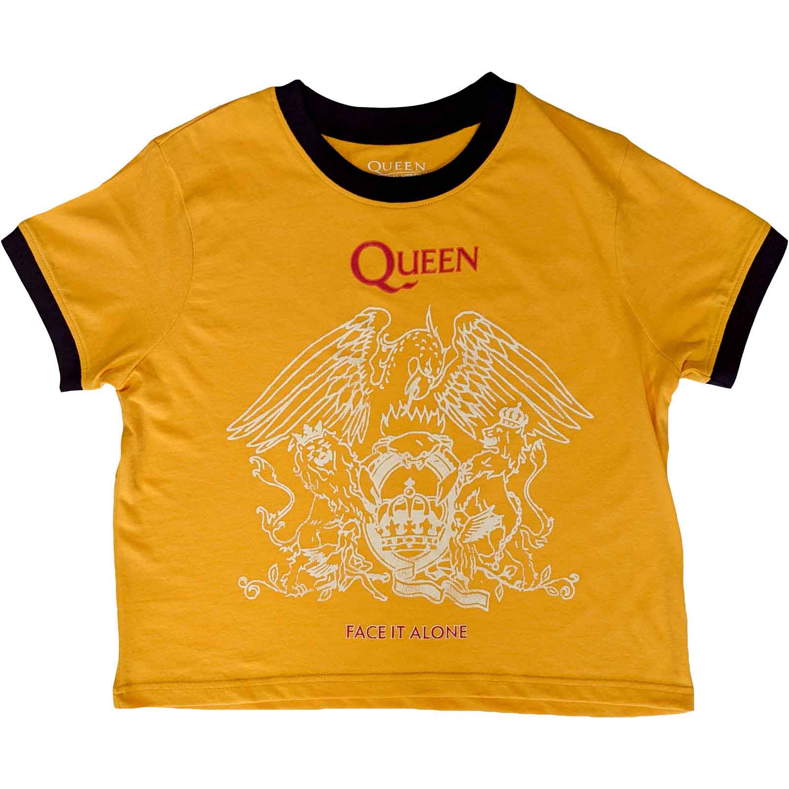 QUEEN - FACE IT ALONE CREST - Crop Top Yellow