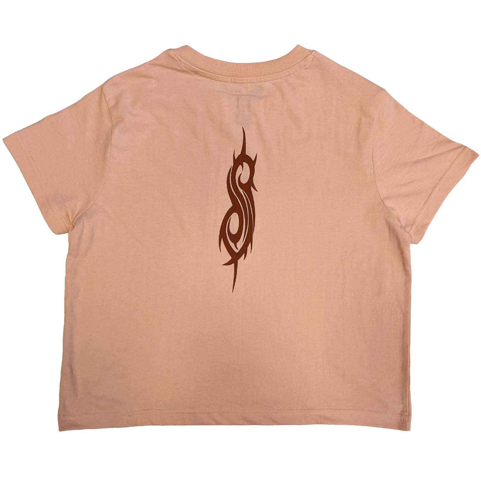 SLIPKNOT - THE END, SO FAR FACES GRID - Crop Top Pink (Back Print)