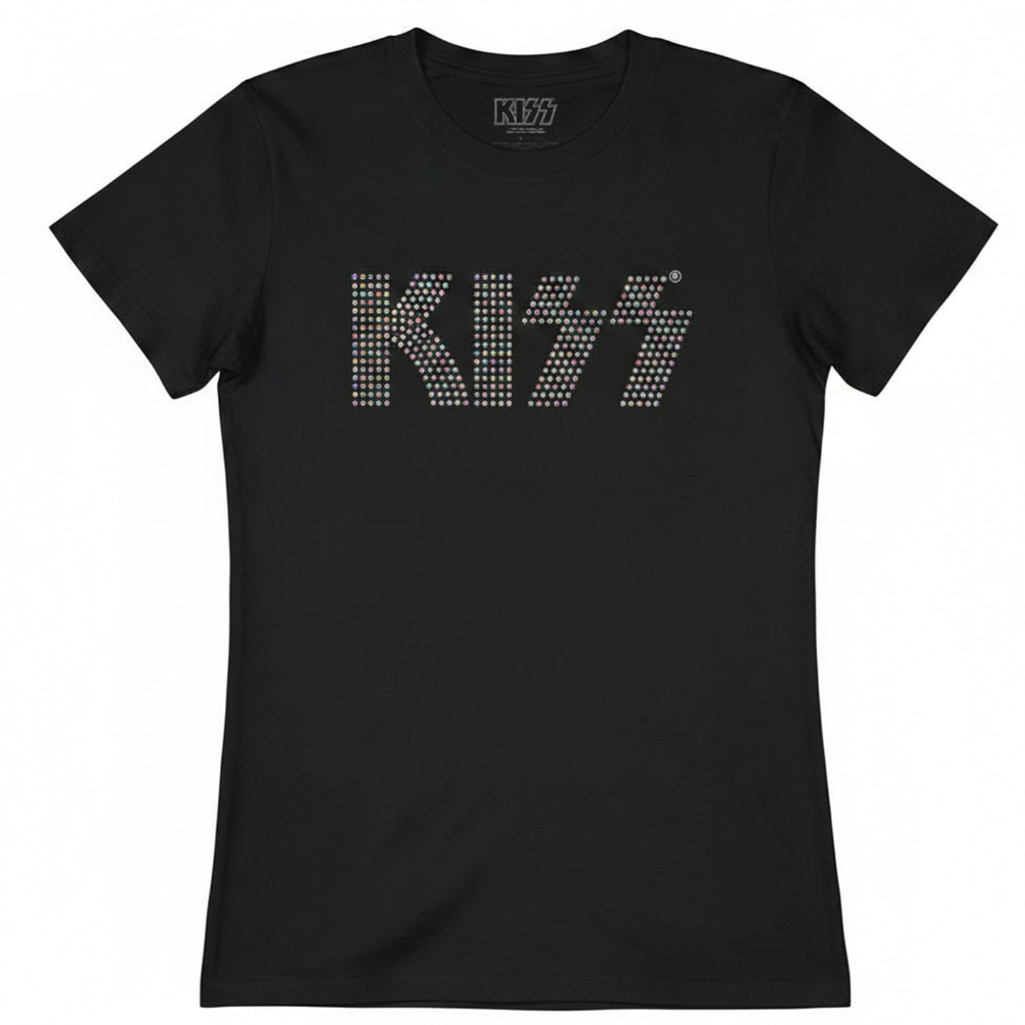 KISS - LOGO - Ladies T-Shirt Black (Embellished)