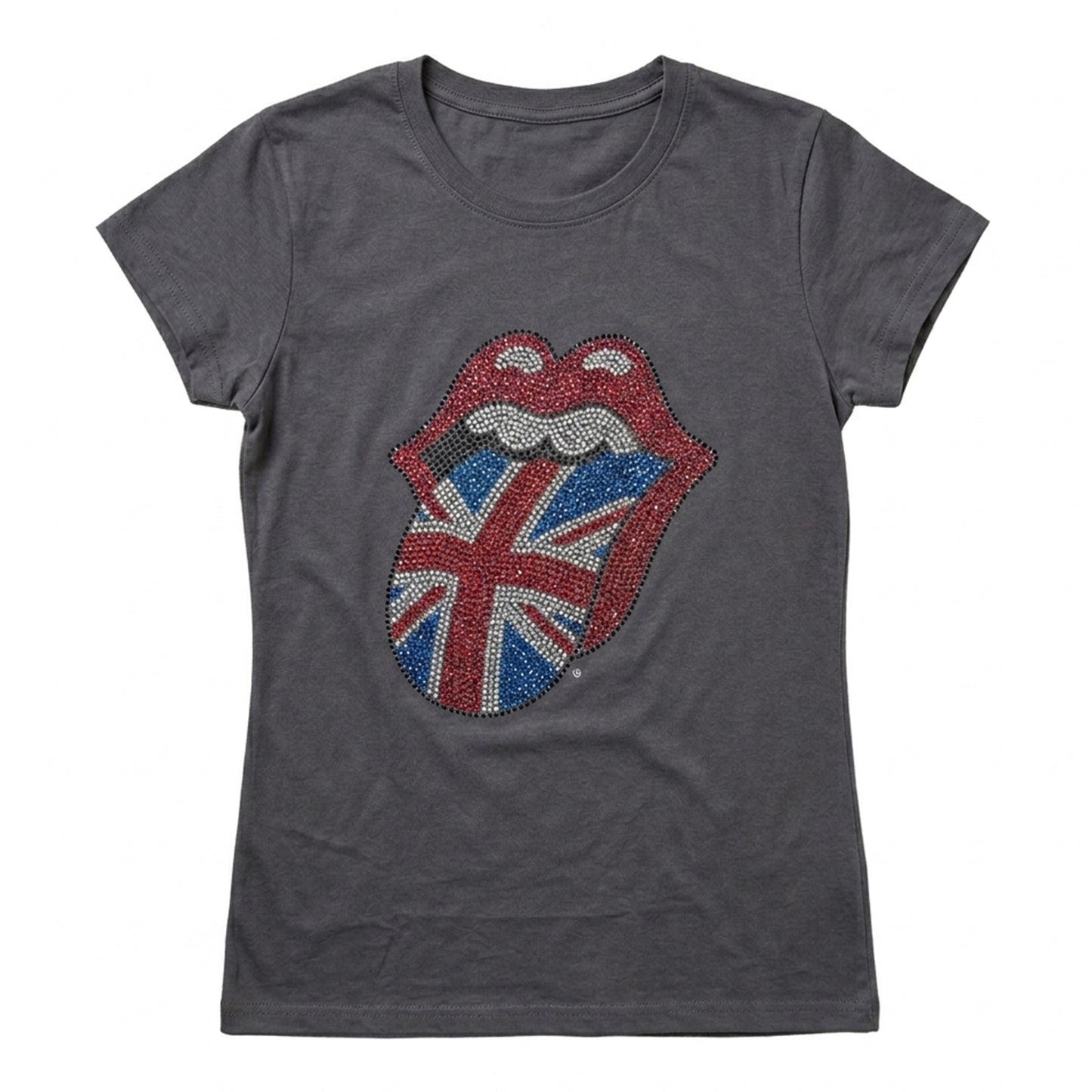 THE ROLLING STONES - CLASSIC UK TONGUE - Camiseta de mujer Gris (Embellished)