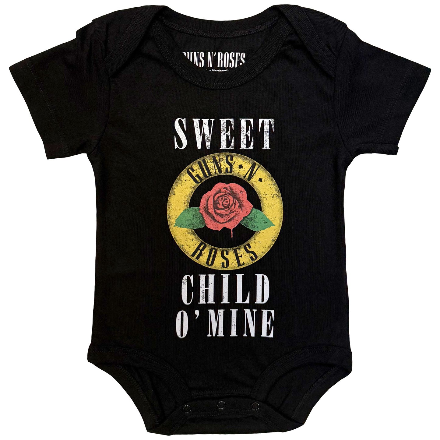 GUNS N ROSES - CHILD O' MINE ROSE - Baby Grow Black