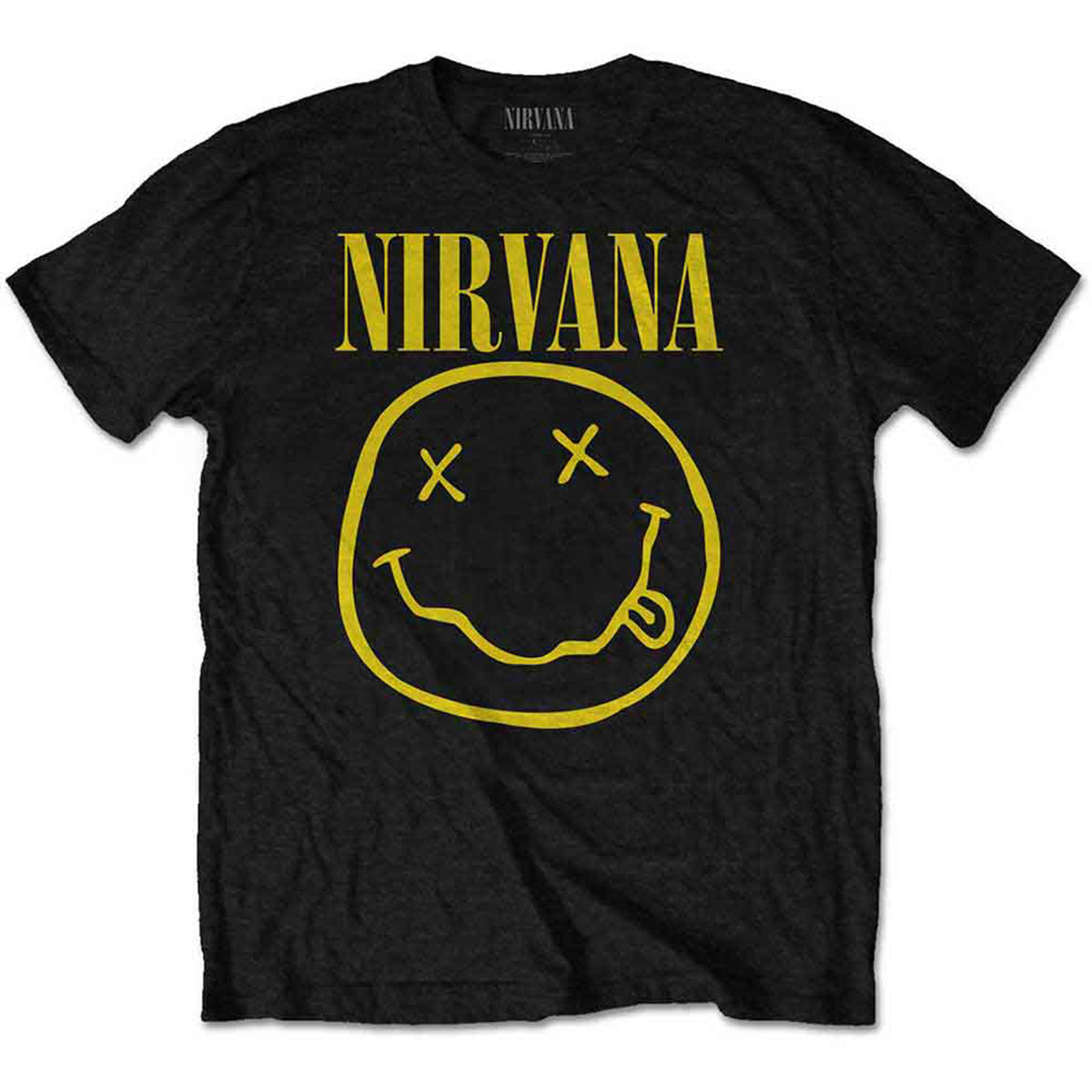 NIRVANA - YELLOW HAPPY FACE - Kids T-Shirt Black