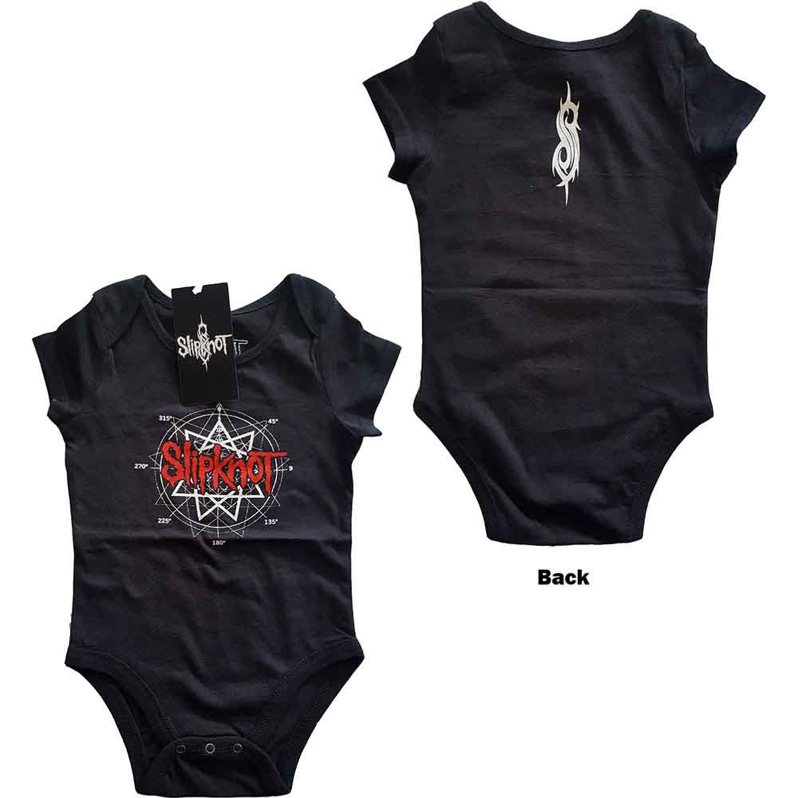 SLIPKNOT - STAR LOGO - Baby Grow Black (Back Print)