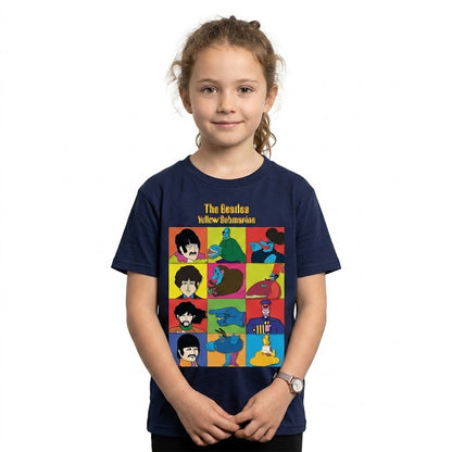 THE BEATLES - YELLOW SUBMARINE SUB CHARACTERS - Kids T-Shirt Blue