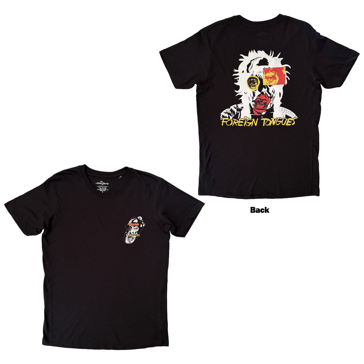 THE ROLLING STONES - FOREIGN TONGUES POCKET LOGO - T-Shirt Black
