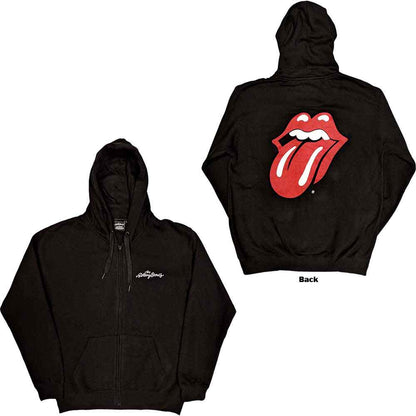 THE ROLLING STONES - CLASSIC TONGUE - Zipped Hoodie Black