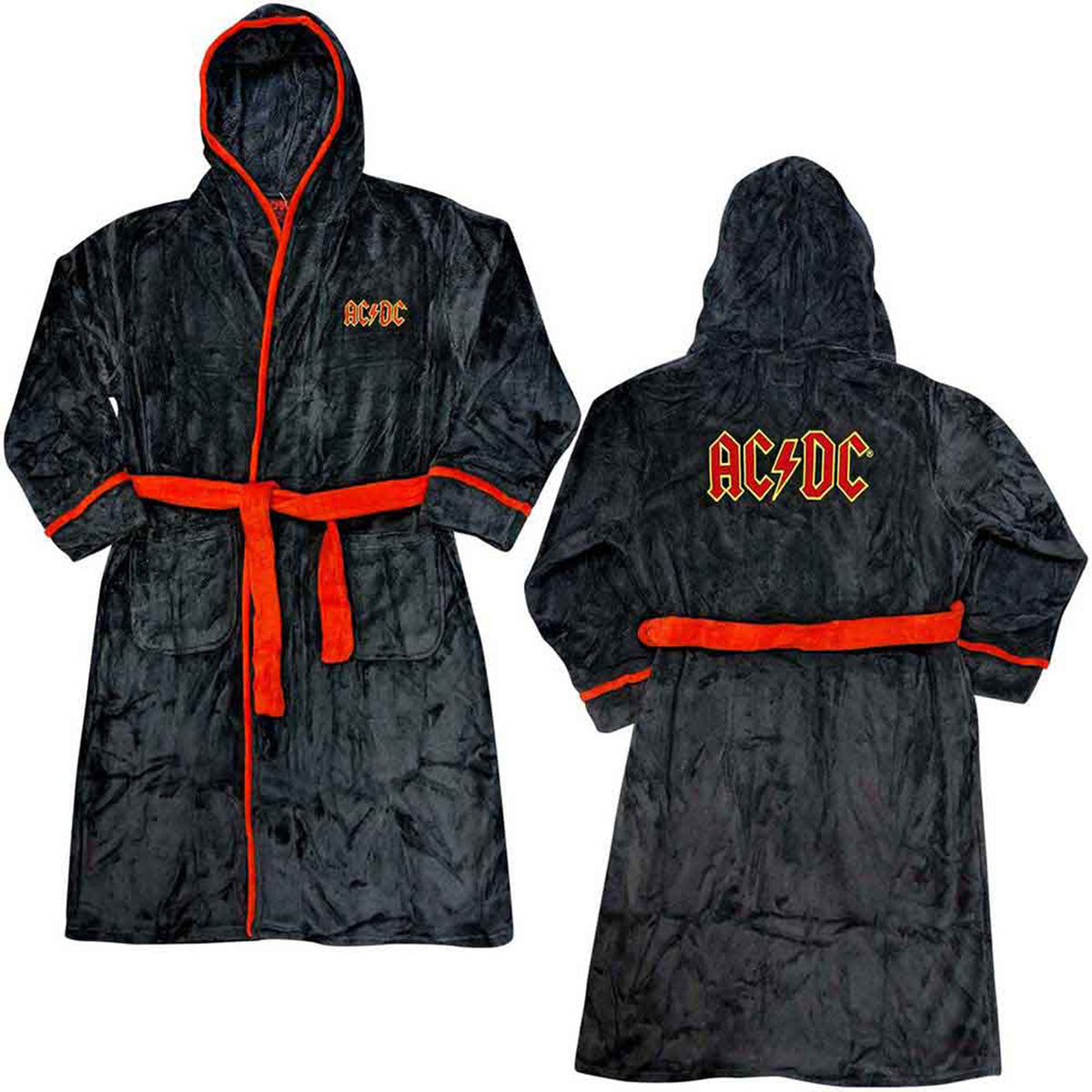 AC/DC - LOGO - Bathrobe Black (Back Print)