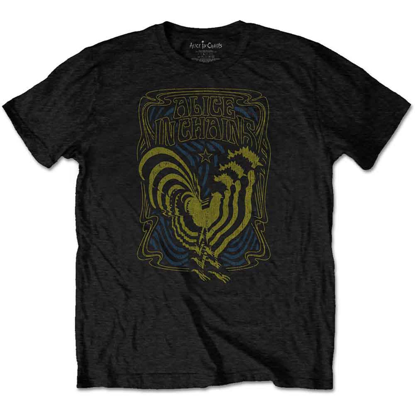 ALICE IN CHAINS - PSYCHEDELIC ROOSTER - T-Shirt Black