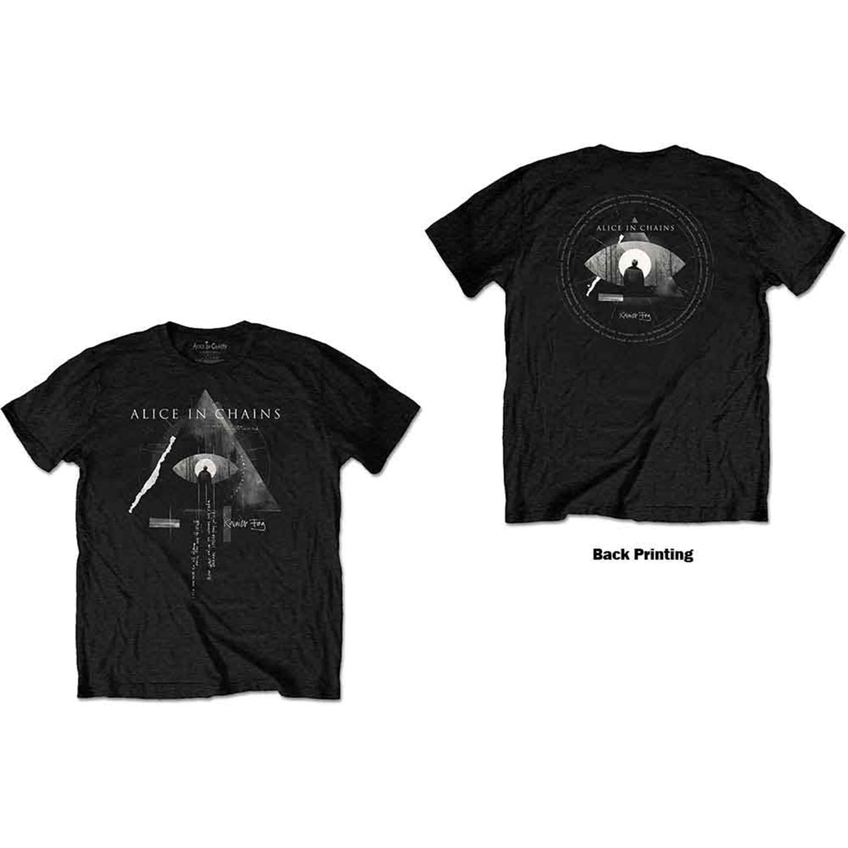 ALICE IN CHAINS - FOG MOUNTAIN - T-Shirt Black (Back Print)