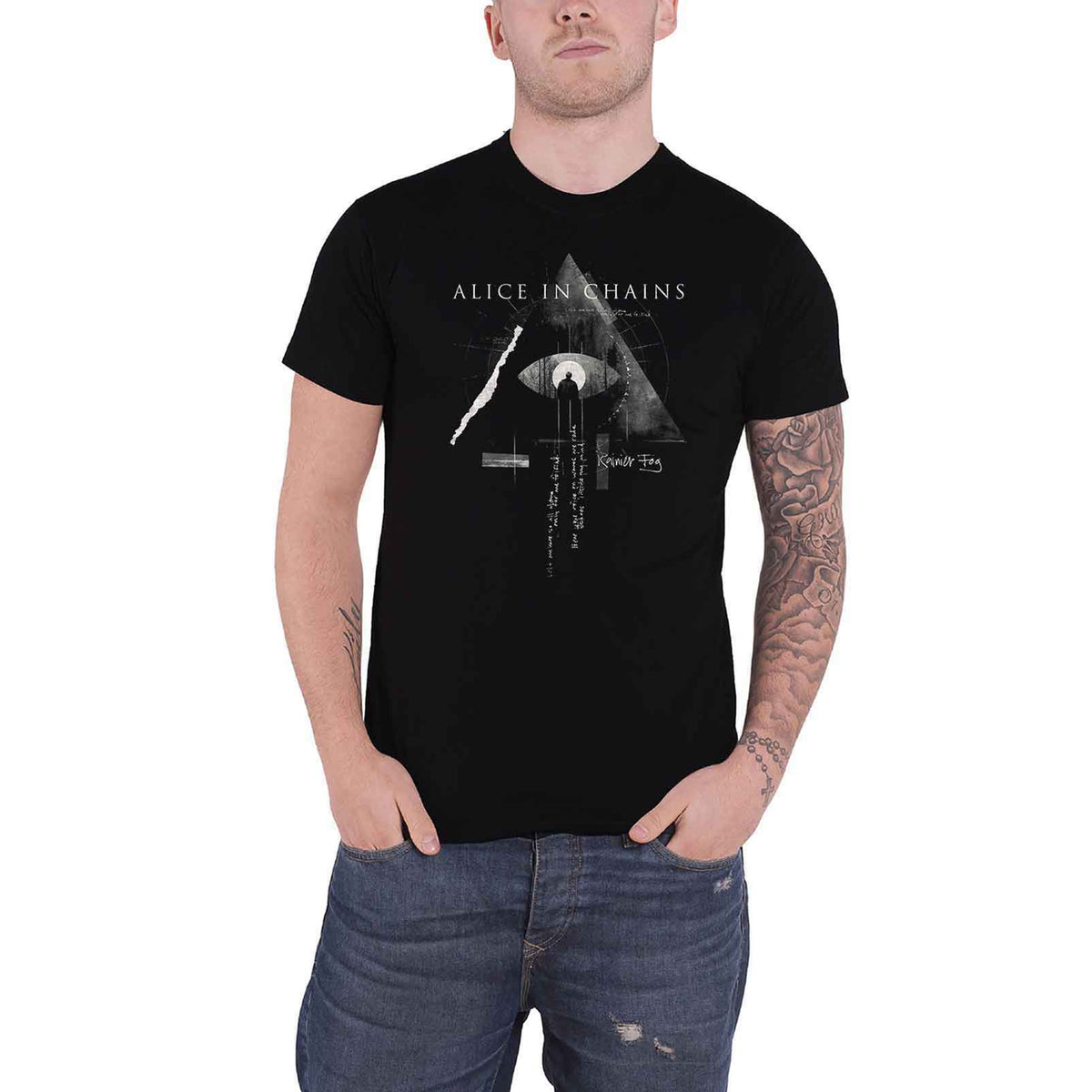 ALICE IN CHAINS - FOG MOUNTAIN - T-Shirt Black (Back Print)