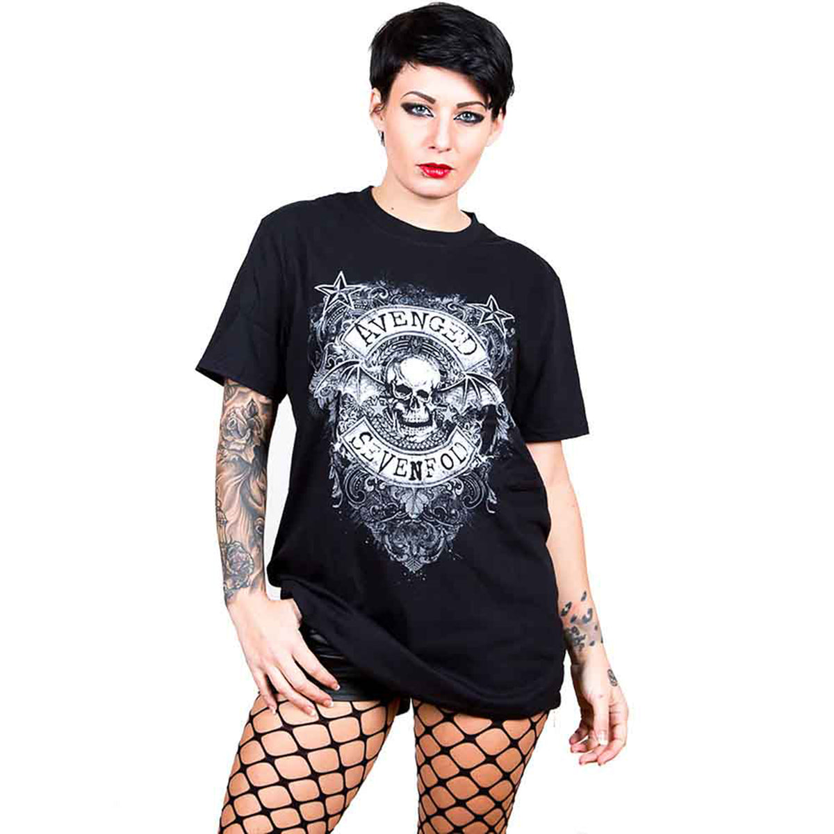 AVENGED SEVENFOLD - STARS FLOURISH - T-Shirt Black