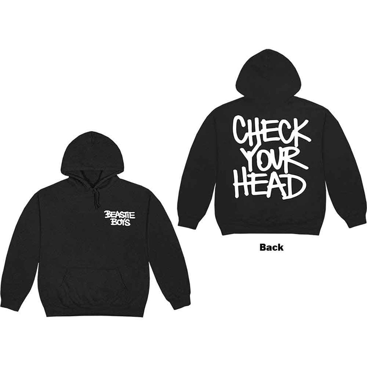 BEASTIE BOYS, THE - CHECK YOUR HEAD - Pullover Hoodie Black (Back Print)