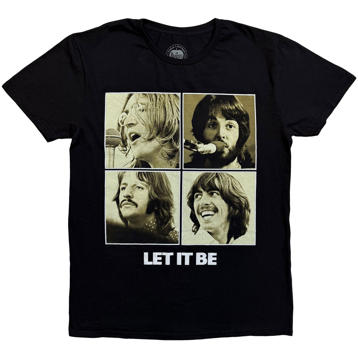 BEATLES, THE - LET IT BE SEPIA - Camiseta Negro