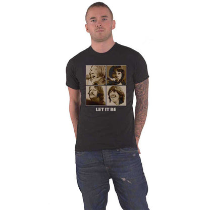 BEATLES, THE - LET IT BE SEPIA - Camiseta Negro