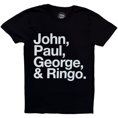 BEATLES, THE - JOHN, PAUL, GEORGE & RINGO - Camiseta Negro