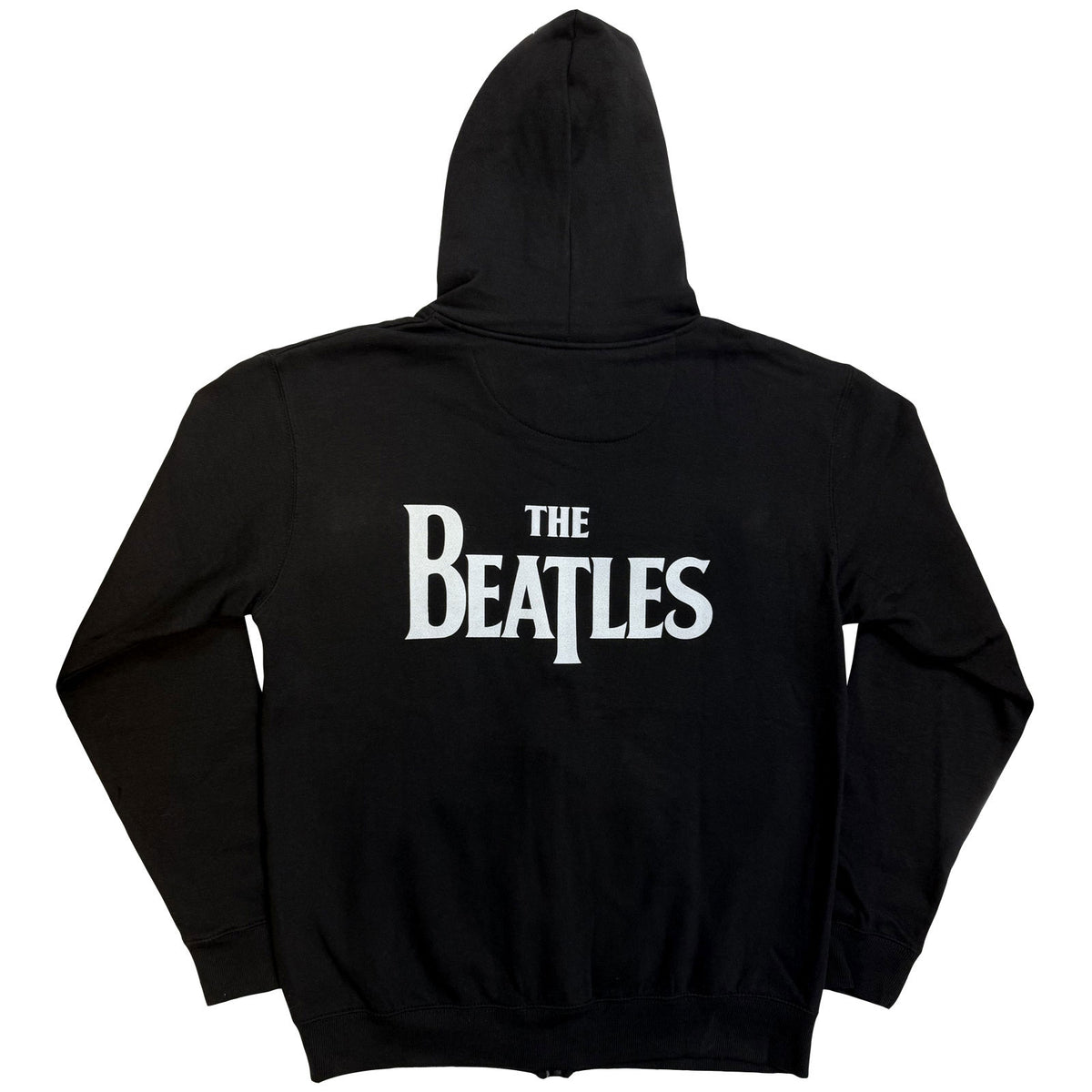 BEATLES, THE - DROP T LOGO - Zipped Hoodie Black (Back Print)