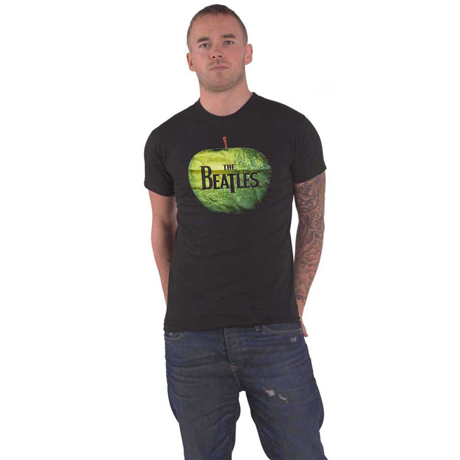 BEATLES, THE - LOGO APPLE - Camiseta Negro