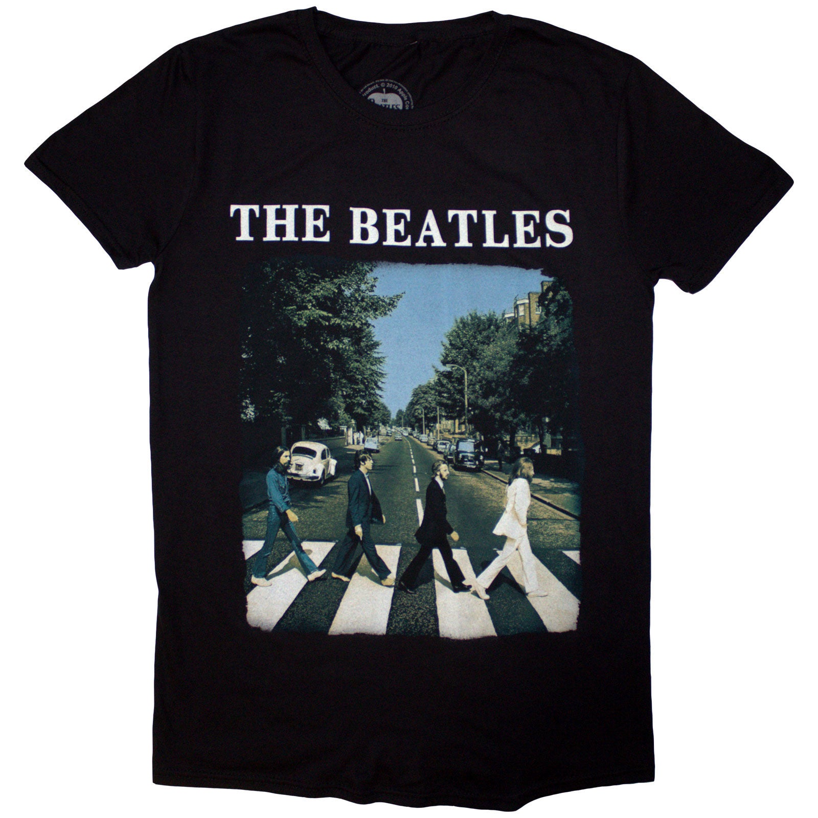 BEATLES, THE - ABBEY ROAD & LOGO - Camiseta Negro