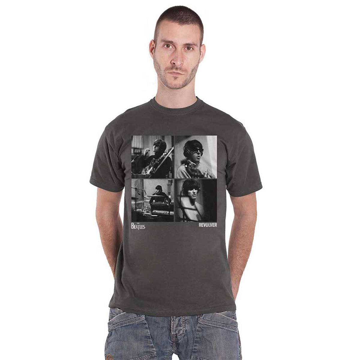 BEATLES, THE - REVOLVER STUDIO SHOTS - T-Shirt Grey